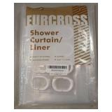 EurCross Shower Curtain/Liner 96" - 16 White Plastic Hooks