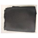 MitoVilla Black Waffle Fabric Shower Curtain, Heavyweight Hotel-Grade Cloth Shower Curtain for Modern Country Bathroom Decor, Waterproof & Wrinkle Resistant, 72 x 72