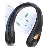 KIDEE Neck Fan, Portable Bladeless Neck Fans, Upgrade 360° Airflow, Super Quiet, 3 Speeds, 4000mAh Personal Wearable Neck Fan, Upgraded Cooling Air Volume USB Rechargeable Hands Free Fan