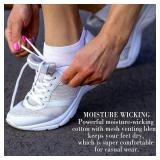 CHARMKING 8 Pairs Ankle Socks for Women - Non Slip Cotton No Show Classic Low Cut Casual Socks (White)
