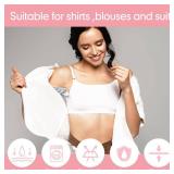 4 Pairs Underarm Sweat Pads Reusable Armpit Absorbing Guards Washable with Shoulder Strap Under Arm Breathable Absorbent Sweat Protectors Pads Guards for Women and Men(Nude, White)