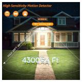 HGGH Motion Sensor Outdoor Lights Flood Lights Outdoor Security Light, LED Floodlights IP65 Waterproof 6500K 60W 6200LM with 3 Adjustable Heads, Exterior Light for House, Backyard, Porch