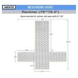 Ameritex Waterproof Nonslip Recliner Cover Christmas Decor Stay in Place, Dog Couch Recliner Cover Furniture Protector for Pets and Kids (Beige, 23