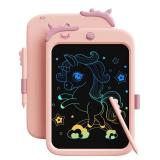TEKFUN Girls Toys, LCD Writing Tablet for Kids, Doodle Board Dinosaur Toys, Travel Essentials Toys for 3 4 5 6 Year Old Boys Girls, Easter Birthday Christmas Gifts (10inch Pink)