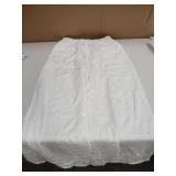 RoseSeek Womens Linen Pants Wide Leg Loose Cotton Swimsuit Coverups Summer Pants Beach Vacation Outfits White M
