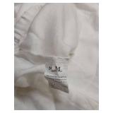 RoseSeek Womens Linen Pants Wide Leg Loose Cotton Swimsuit Coverups Summer Pants Beach Vacation Outfits White M