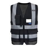 A-SAFETY 4XL 5XL Black Safety Vest