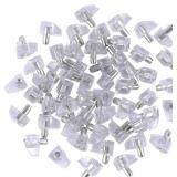 Tbestmax 5 mm Clear Shelf Support Pegs Cabinet Clips Holder Plastic Bookcase Self-Locking Pins for Kitchen Furniture Book Shelves 95 pcs