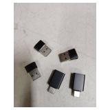 Elebase 5 Pack USB to USB C Adapter with Type C Male to 3.0 Female Adaptor,Thunderbolt 4 to USBA OTG Converter Block Plug for iPhone 17 16 15 14 Pro Max Air,Mouse,Samsung S25,iPad,iWatch 11,Car,AirPod