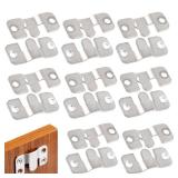 16Pcs Stainless Steel Interlock Hanging Buckle, Flush Concealed Mount Brackets, Z Clip Bracket for Picture Display Art Gallery