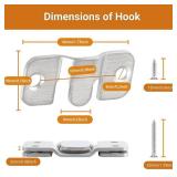 16Pcs Stainless Steel Interlock Hanging Buckle, Flush Concealed Mount Brackets, Z Clip Bracket for Picture Display Art Gallery