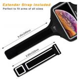 RUNBACH Armband for iPhone 16 Pro Max/16 Plus/15 Pro Max/15 Plus/iPhone 14 Pro Max/14 Plus/13 Pro Max/12 Pro Max/11 Pro Max/Xs Max,Running Exercise Arm Band with Card Slot for iPhone Max (Black)