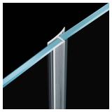Flexible Shower Door Side Seal Strip 100 Inch Shower Door Side Sweep for 3/8" Framelss Glass Door