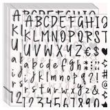 Waynoda Glitter Letter stickers 10 Sheets 810 Pieces Self-Adhesive Alphabet Number Stickers, Graduation Cap Letter Stickers for Sign, Mailbox, Notebook, Classroom Decor, Business, Address Number (Blac