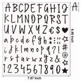 Waynoda Glitter Letter stickers 10 Sheets 810 Pieces Self-Adhesive Alphabet Number Stickers, Graduation Cap Letter Stickers for Sign, Mailbox, Notebook, Classroom Decor, Business, Address Number (Blac