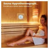 Homaisson 2 in 1 Wooden Sauna Hygrothermograph, Sauna Thermometer and Hygrometer, Indoor Humidity Temperature Measurement Sauna Room Equipment and Accessories