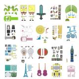 40 Patterns 3D Printer Drawing Molds Paper Stencils for 3D Printing Pen,Painting Graffiti Template Printing Paper for 3D Pen Kids DIY Gift,Animal Vehicle Sword, with a Transparent Board Plate