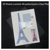 40 Patterns 3D Printer Drawing Molds Paper Stencils for 3D Printing Pen,Painting Graffiti Template Printing Paper for 3D Pen Kids DIY Gift,Animal Vehicle Sword, with a Transparent Board Plate