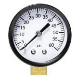 Aquatix Pro Pool Filter Pressure Gauge - Premium Spa/Pool/Aquarium Water Pressure Gauge, 2" Dial, 0-60 Psi, Bottom Mount 1/4", Compatible with Most Brands Such as Hayward, Pentair & Jandy