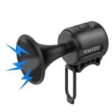 LESOVI Electric Bike Horn, 120dB Electronic Bicycle Bell with 300mAh Battery Operated/IPX4 Waterproof, Loud Bike Bell for Adults/Kids (Black, EH-2)