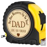 One Measures Up Gifts for Dad, Dad Gifts from Son Daughter, Fathers Day Birthday Christmas Gifts for Dad, Tool Gifts Woodworker Carpenter Gifts, No One Measures Up to You, Engraved Tape Measure 25 FT