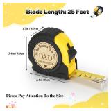 One Measures Up Gifts for Dad, Dad Gifts from Son Daughter, Fathers Day Birthday Christmas Gifts for Dad, Tool Gifts Woodworker Carpenter Gifts, No One Measures Up to You, Engraved Tape Measure 25 FT