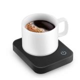 VOBAGA Coffee Mug Warmer for Desk with Auto Shut Off & 3-Temp Settings, Coffee Cup Warmer with Smart Safety Alert Home Office Accessory, Perfect for Coffee, Tea, Milk (No Mug)