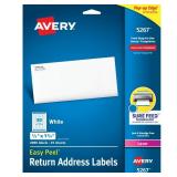 Avery 1/2 x 1-3/4 Laser Easy Peel Address Labels - White (2000 Per Pack)