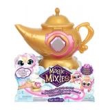 Magic Mixies Magic Genie Lamp with Interactive 8" Pink Plush Toy and 60+ Sounds & Reactions. Unlock a Magic Ring and Reveal a Pink Genie from The Real Misting Lamp. Gifts for Kids, Ages 5+