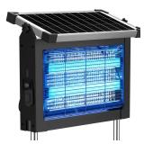 Solar Bug Zapper Outdoor, 4500V Mosquito Zapper Waterproof with Panel Sensor Electric Fly Zapper Rechargeable Mosquito Killer with 10FT Extension Cord, Fly Trap Ideal for Patio, Backyard, Camping - Pr