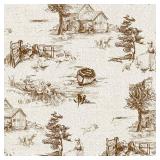 QUCHENG Monochrome Wallpaper Chinoiserie Vintage Wall Decal Toile de Jouy Landscape Furniture Decor Removabal Self Adhesive Dresser Sticker Peel and Stick Bedroom Apartment Decoration