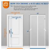 MAGZO Magnetic Screen Door White, Fits 36
