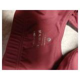 Womens Longline Sports Bra Wirefree Padded Medium Support Yoga Bras Gym Running Workout Tank Tops (Rose red, Small, s)