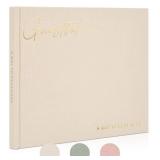 ZICOTO Beautiful Wedding Guest Book for Your Wedding Reception - Simply Elegant Guestbook to Sign in and Add Polaroid Photos - The Perfect Baby Shower Guest Book for The Special Day
