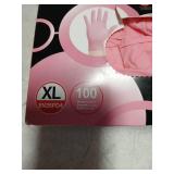 SwiftGrip Disposable Gloves - Pink, Latex-Free, Powder-Free, 100-ct Box (XL) - Medical Exam & Cleaning Gloves