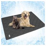 PetAmi Premium Cooling Dog Blanket | Lightweight Fluffy Pet Throw Blanket Bed Cover for Dogs, Cat, Puppies | Pet Blanket Furniture Protector Couch Sofa | Reversible Fuzzy Cozy | 60x80, Grey