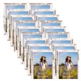 PETAFLOP Wooden Bulk 5x7 Picture Frame Set of 18, White Distressed Photo Frames Fits 5 by 7 for Wall or Tabletop Display