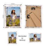 PETAFLOP Wooden Bulk 5x7 Picture Frame Set of 18, White Distressed Photo Frames Fits 5 by 7 for Wall or Tabletop Display