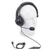 Ptt Mic Earpiece Two Way Radio Headset Single Sided Earmuff Boom Microphone Headphone for Midland Walkie Talkies