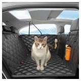 lufebut Dog Car Seat Cover for Back Seat, Hard Bottom Back Seat Extender for Dogs - Supports 400lbs, Waterproof, Scratch Resistant, Anti Slip Portable Dog Hammock