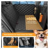 lufebut Dog Car Seat Cover for Back Seat, Hard Bottom Back Seat Extender for Dogs - Supports 400lbs, Waterproof, Scratch Resistant, Anti Slip Portable Dog Hammock