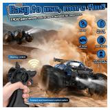 Hielse Remote Control Car, All-Terrain Remote Control Truck for Boys, Rechargeable Rc Truck with LED, 1:20, 10KM/H, 2 Motors, 2.4GHZ, Speed Friendly, Sturdy, Rc Cars for Christmas, Kids, Beginner