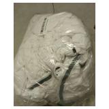 California Design Den 100% Organic Cotton Fitted Sheet Queen Size Only - Percale Queen Deep Pocket Fitted Sheet, Lightweight, Snug-Fit, Crisp, Durable - White