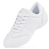 CADIDL Cheer Shoes Women White Cheerleading Shoes Girls Varsity Cheer Shoes for Youth Athletic Dance Shoes Flats Size 5