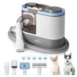 iPettie Max15 Pet Grooming Vacuum with Upgraded Smooth Clipper- Dual Airway Anti-Clogging Design Ensures True 2L/0.5Gal Full Capacity, Easy Home Shedding & Shaving for Dogs and Cats