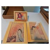 3 Southwest themed pictures, described as Crystal tile