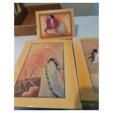 3 Southwest themed pictures, described as Crystal tile