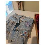 Ladies size medium Jean jacket, velvet shirt, chenille top
