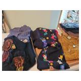 Five, ladies sweaters size medium, two Christmas sweaters