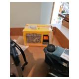 Brownie Bullseye camera, and a Diana camera m